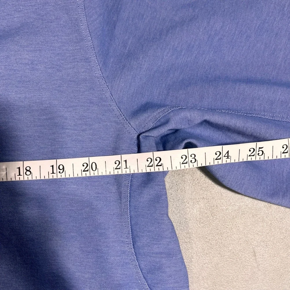 Lululemon Commission Mens Long Sleeve Button Down Shirt XL Blue‎ Career Office